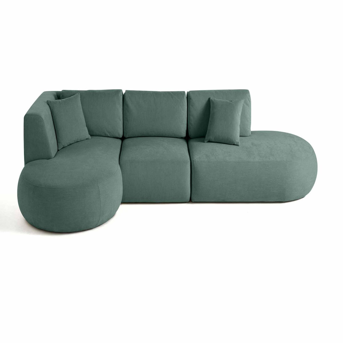 LISA DESIGN Santorini - canapé modulable d'angle gauche - 5 places - en tissu texturé