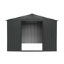 Voir la diapositive 5 : SWEEEK Abri de jardin en métal - FLANDRE 8.84m² gris anthracite - Cabane à outils avec deux grandes portes coulissantes. kit de fixation sol inclus. maison de rangement. remise