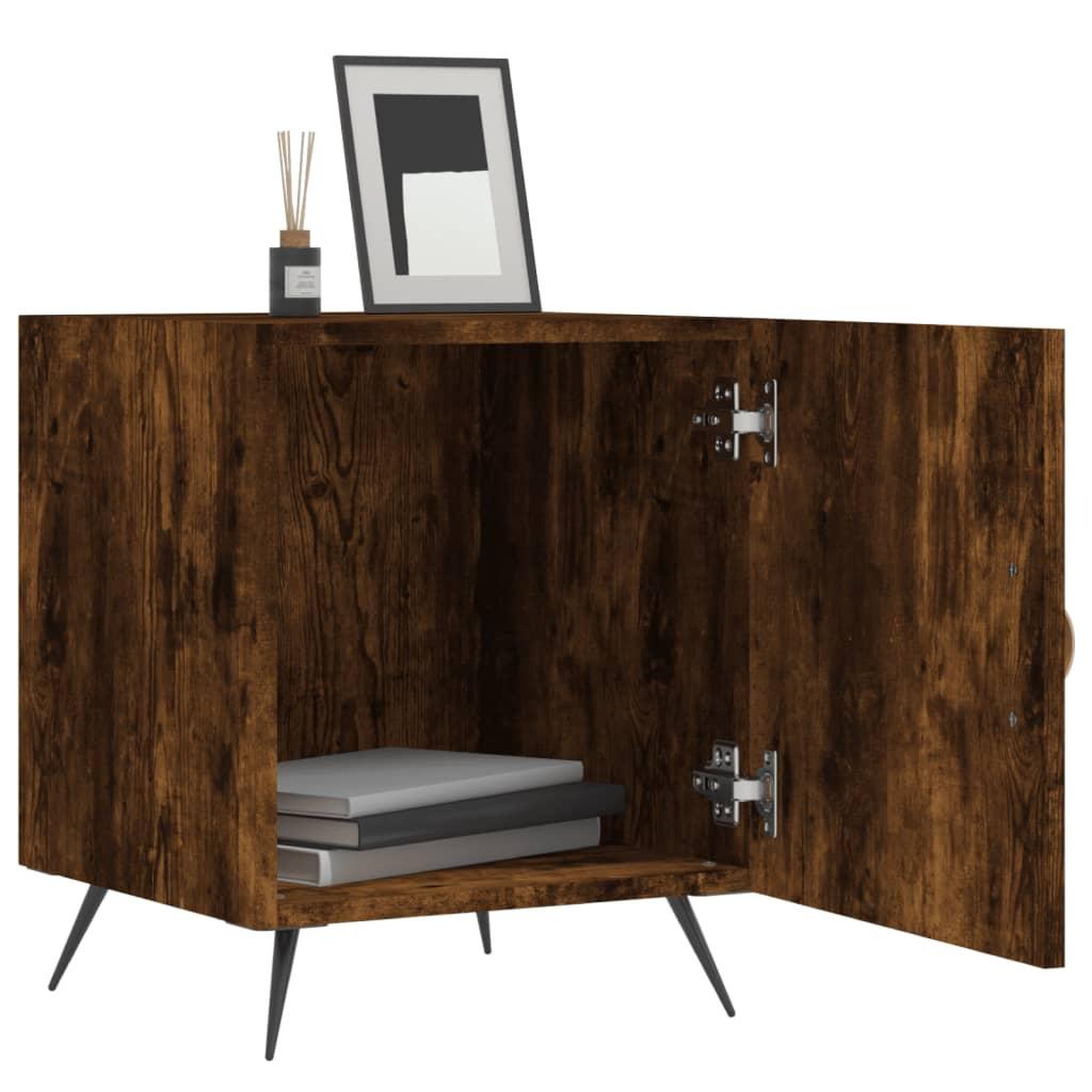 Voir la diapositive 3 : VIDAXL Tables de chevet 2 pcs chene fume 40x40x50 cm bois d'ingenierie