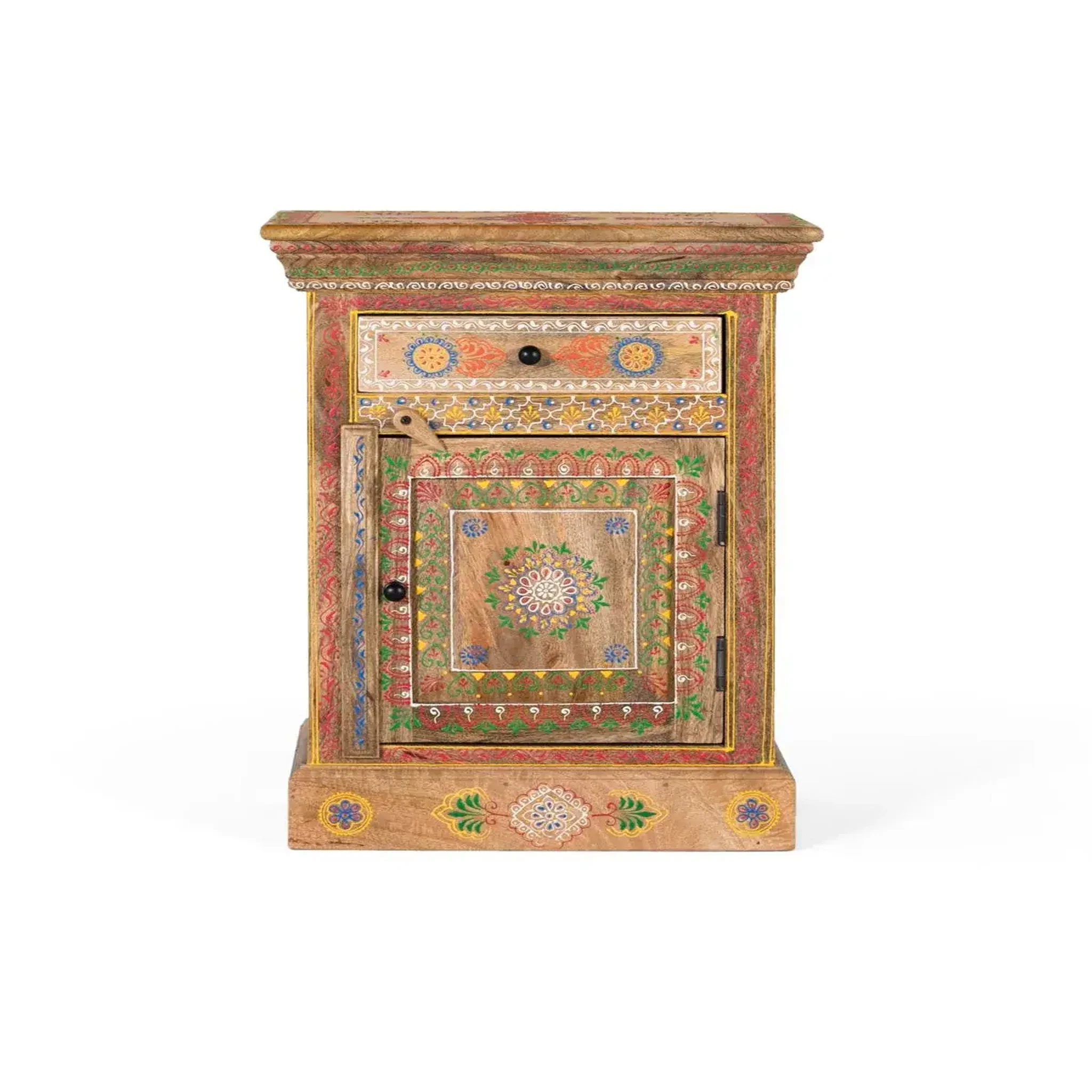 GINER Y COLOMER SL Table de chevet en bois de manguier 45 cm style artisanal ethnique
