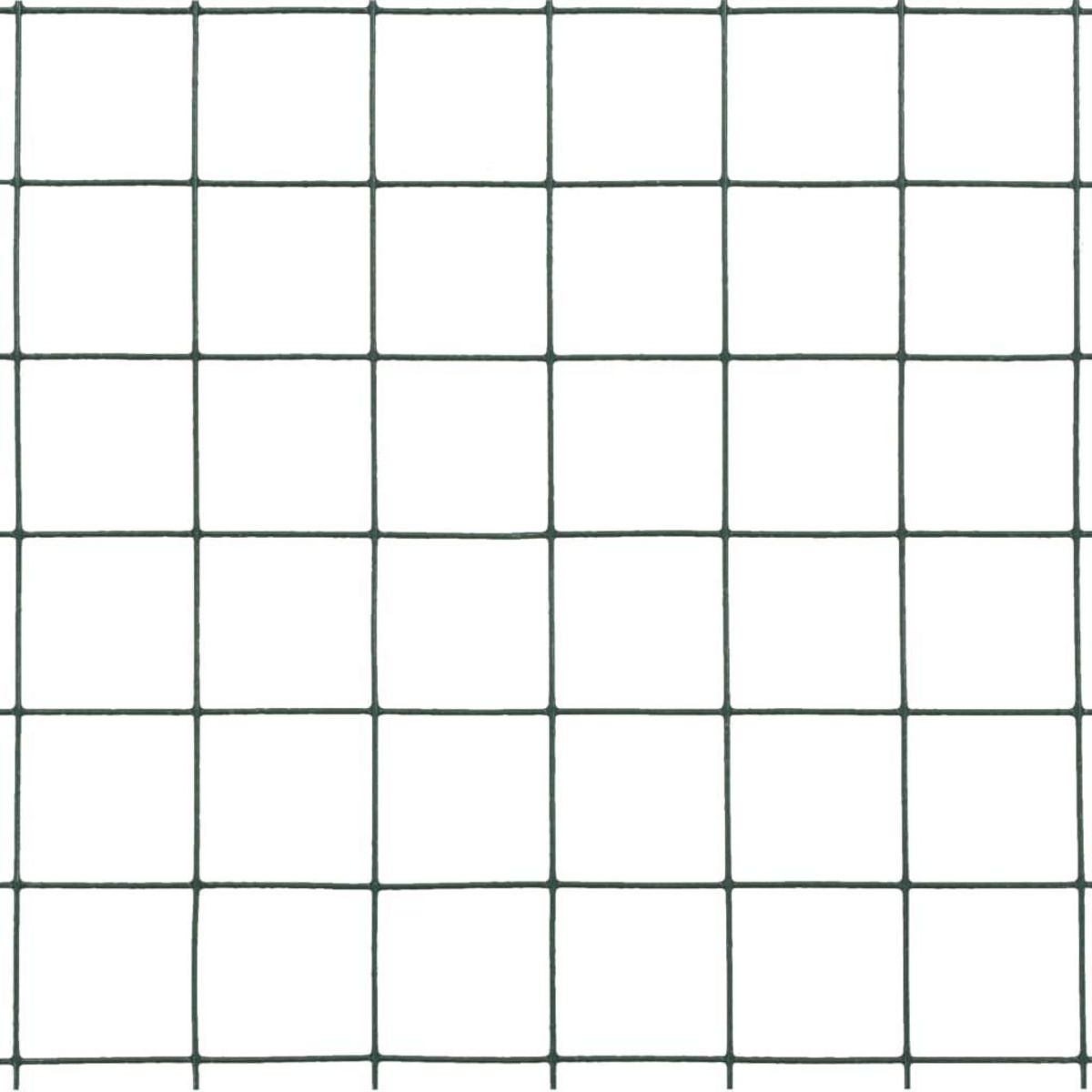 VIDAXL Grillage acier avec revetement en PVC 25x0,5 m vert