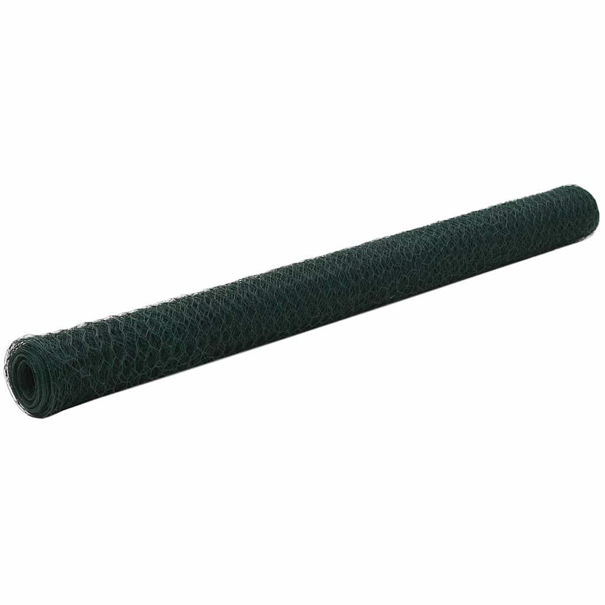 VIDAXL Grillage Acier avec revetement en PVC 25x1,5 m Vert