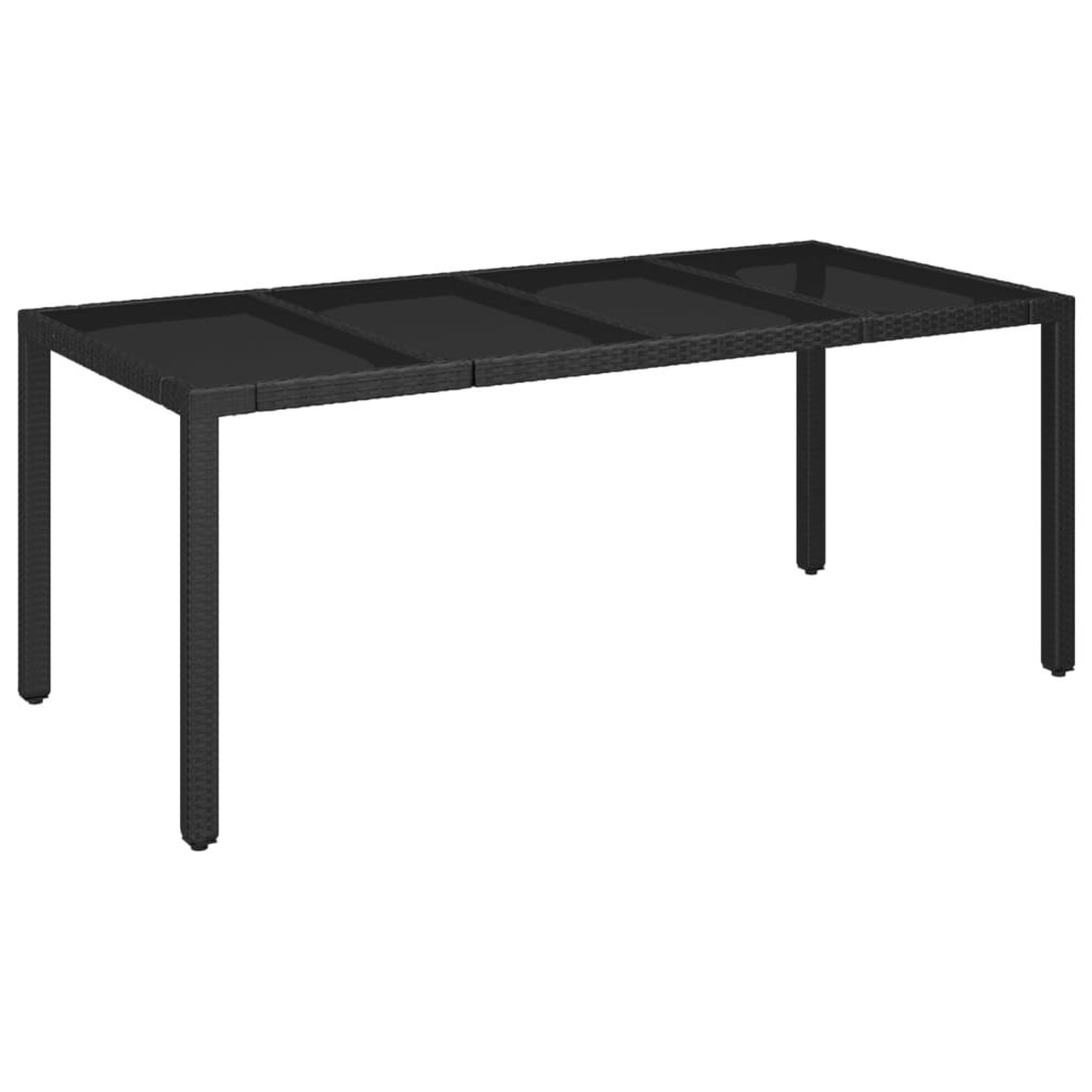 Voir la diapositive 5 : VIDAXL Ensemble a manger de jardin coussins 7pcs Noir Resine tressee
