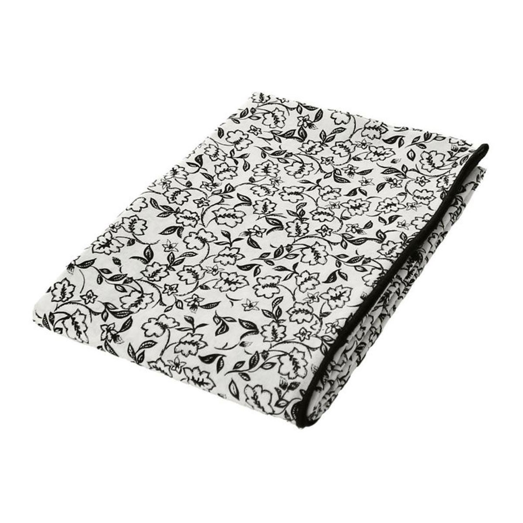 ENJOY HOME Nappe déperlante imprimé  linette  140x240cm écru & noir