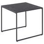 Voir la diapositive 1 : TOILINUX Table d'appoint carré en mélaminé et métal - L.50 cm x H. 45 cm - Noir