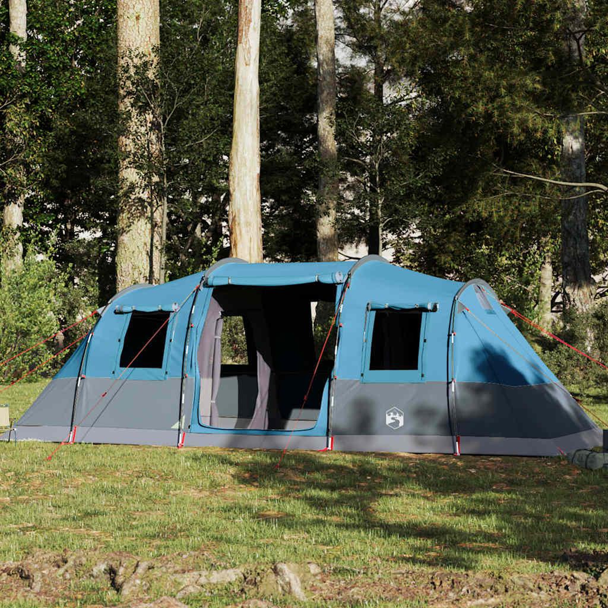 VIDAXL Tente familiale tunnel 6 personnes bleu impermeable