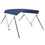 Voir la diapositive 5 : VIDAXL Auvent bimini a 2 arceaux Bleu marine 180x150x110 cm