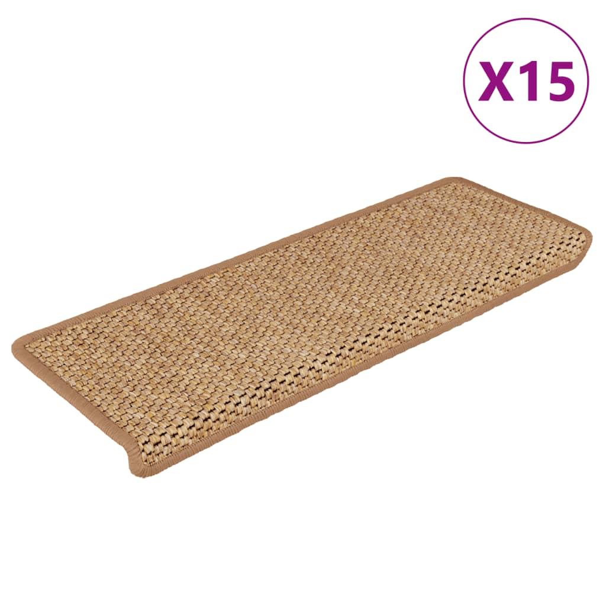 Voir la diapositive 2 : VIDAXL Tapis d'escalier autocollants 15 pcs 65x21x4 cm Orange