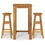 Voir la diapositive 2 : VIDAXL Ensemble de bar de jardin 3 pcs bois d'acacia solide