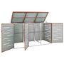Voir la diapositive 3 : VIDAXL Abri pour trois poubelles 207x77,5x112,5 cm Inox