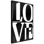 Paris Prix Affiche Murale Encadrée  Love Chessboard. Coloris disponibles : Noir, Jaune
