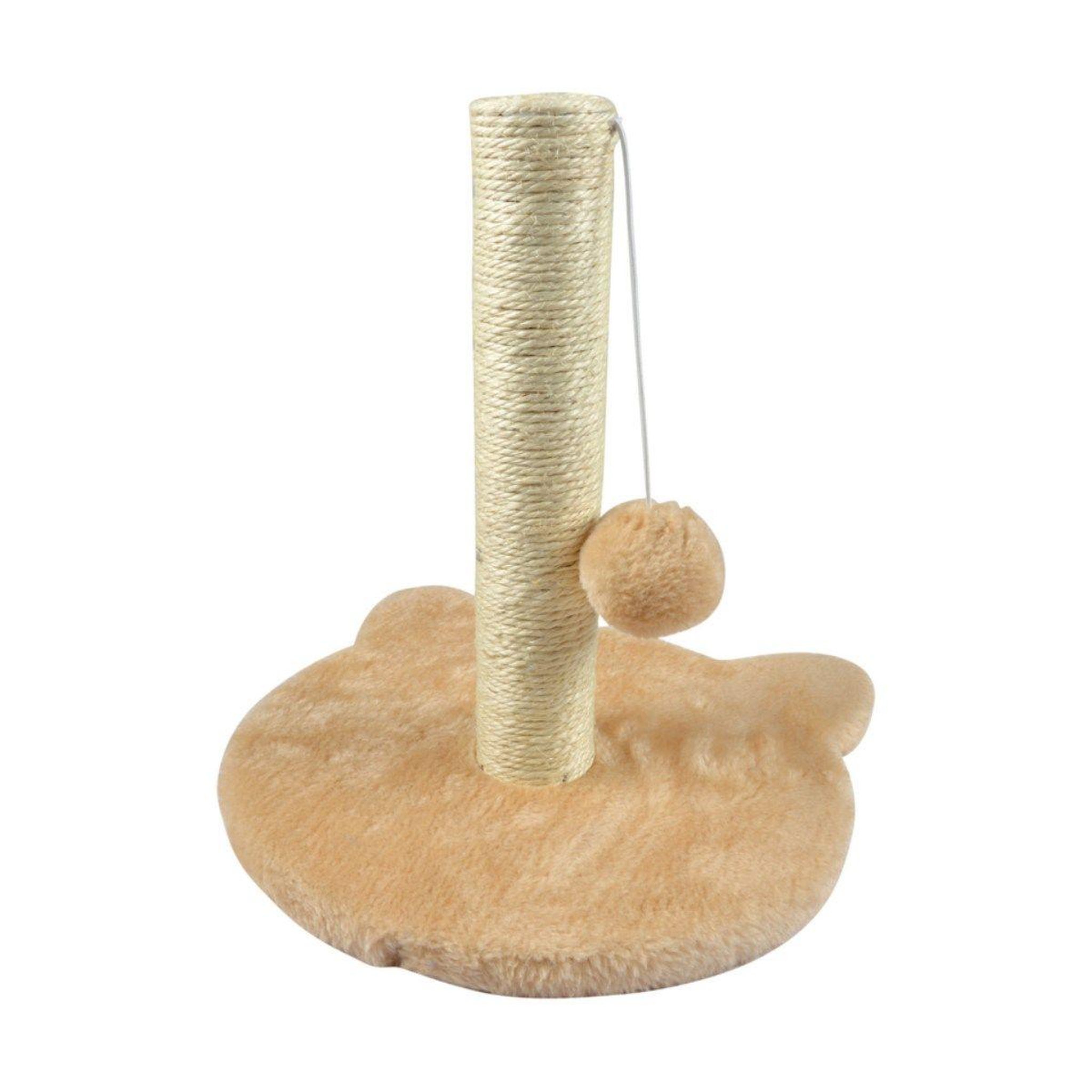 LOVE STORY Arbre à chat avec socle  tête  33cm écru
