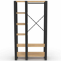 Voir la diapositive 3 : ID MARKET Dressing penderie étagère ONYX bois et noir