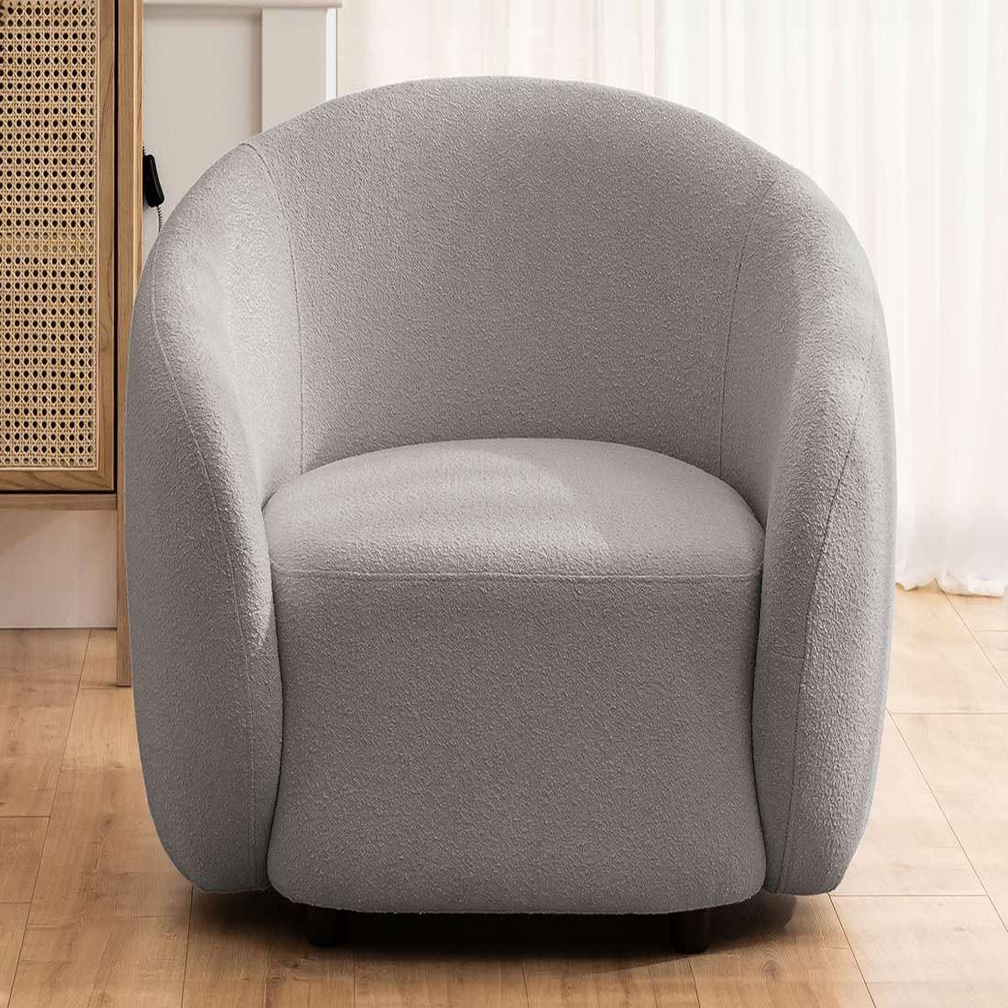 Voir la diapositive 5 : LISA DESIGN Flore - fauteuil en tissu bouclette