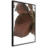 Paris Prix Affiche Murale Encadrée  Burgundy Tilia Leaf. Coloris disponibles : Noir, Jaune