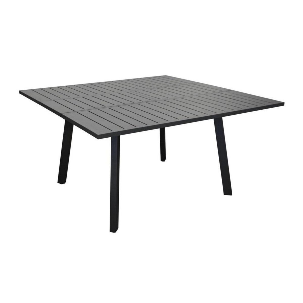 Proloisirs Table de jardin extensible 6/8 personnes Barcelona - graphite 100/145x145 cm