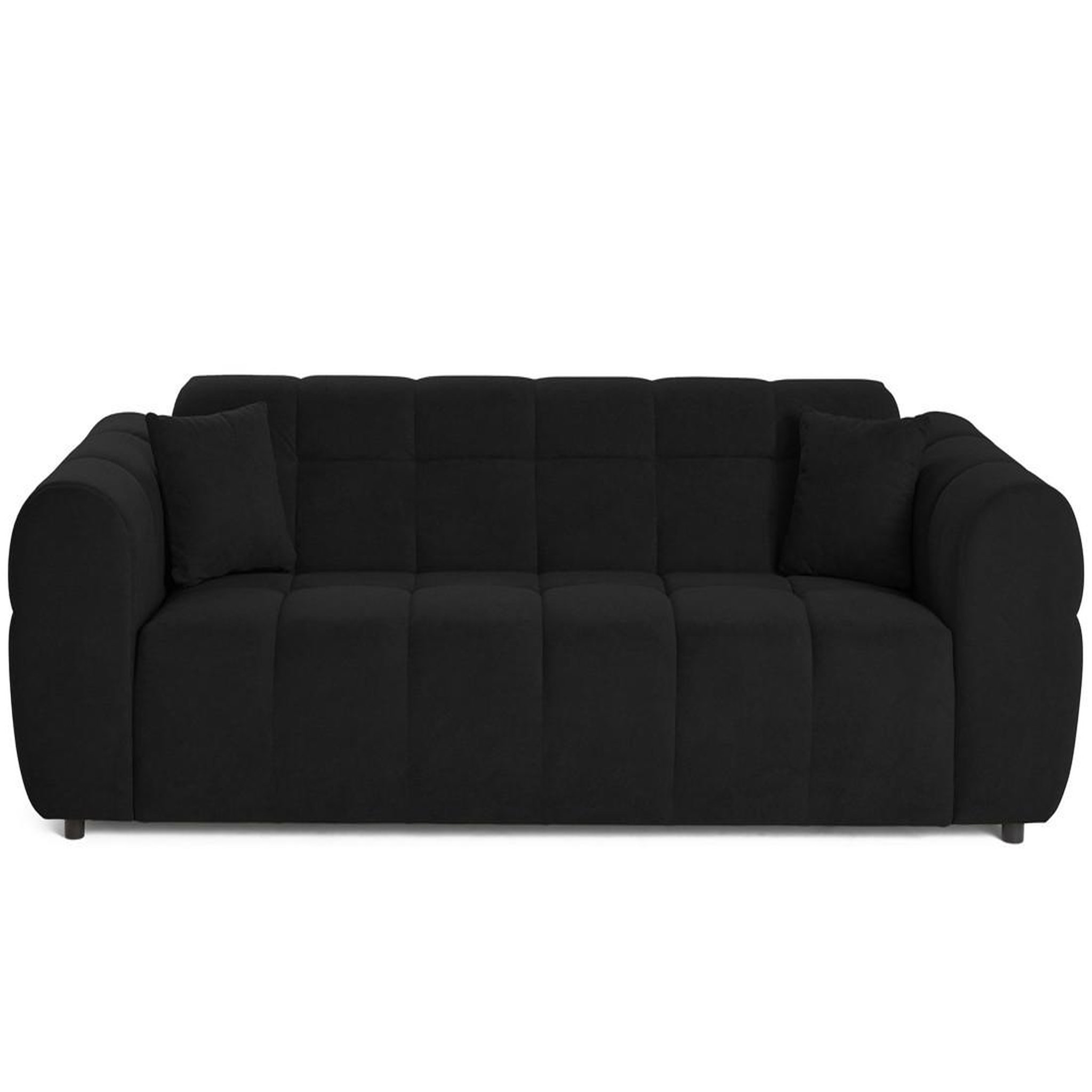 Voir la diapositive 1 : BEST MOBILIER Ray - canapé droit 3 places en tissu texturé