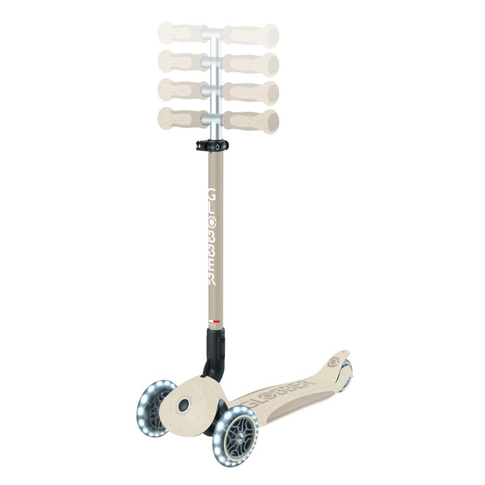 Voir la diapositive 4 : Globber Trottinette Go Up Deluxe Lights Eco-Logic 360° sable