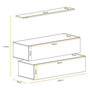 Voir la diapositive 5 : Paris Prix Lot de 2 Bancs Muraux & Étagère  Switch SBII  130cm Noir