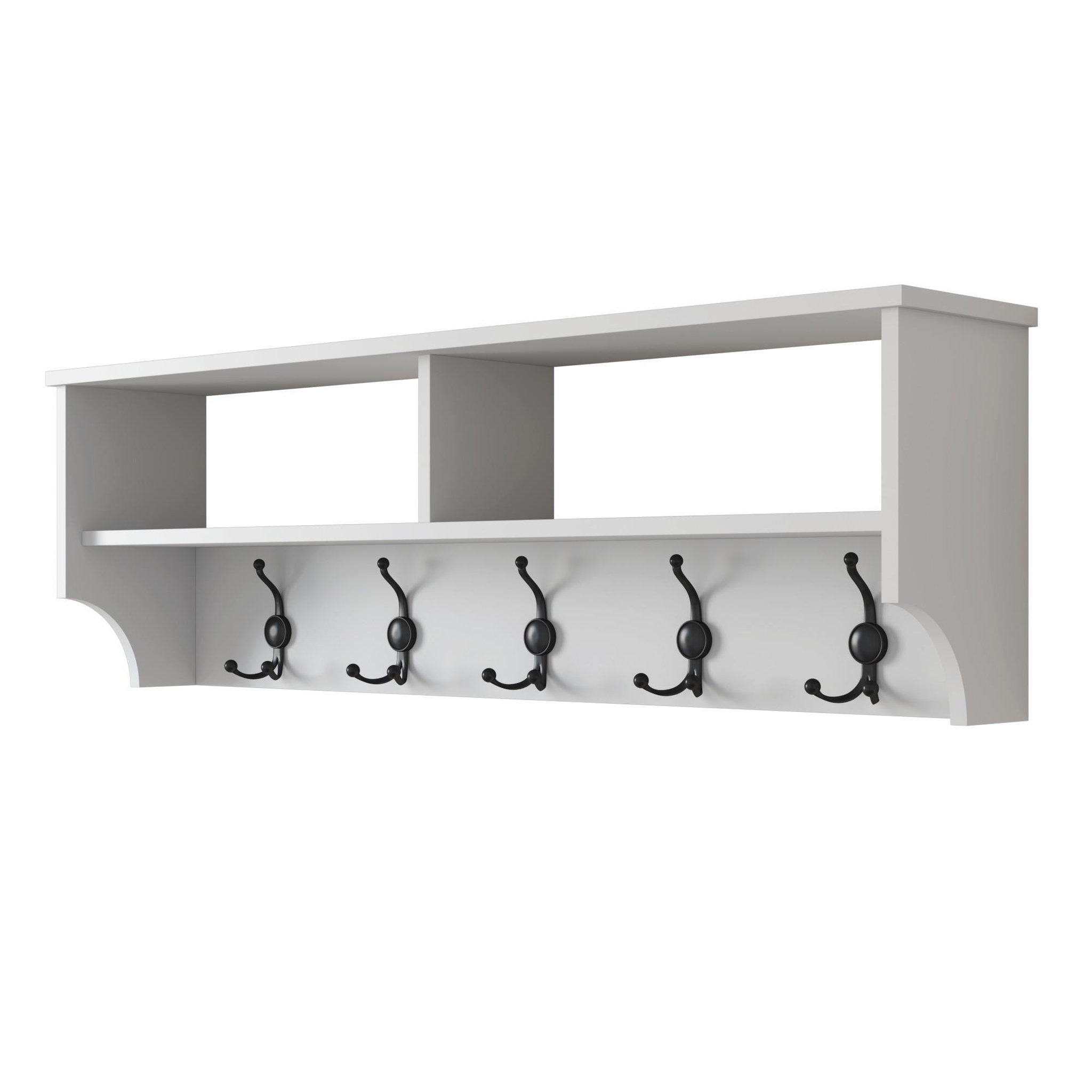 Habitat et Jardin Porte-manteau en bois  pino  - 120 x 22 x 37 cm - blanc