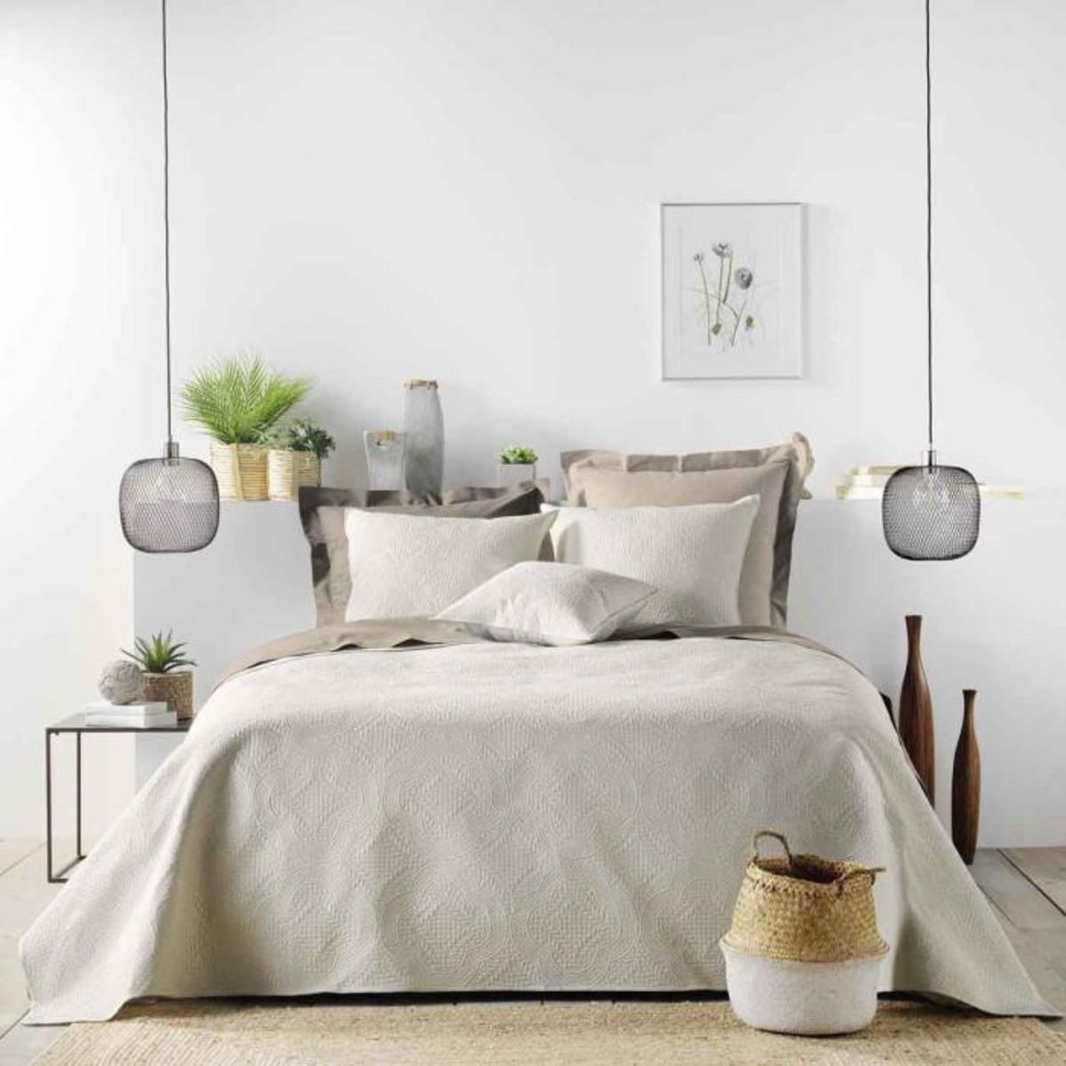 Paris Prix Housse de Coussin  Romane  40x40cm Lin