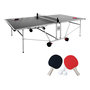 Voir la diapositive 1 : SWEEEK Table de ping pong OUTDOOR, avec 2 raquettes et 3 balles, pour utilisation extérieure, sport tennis de table