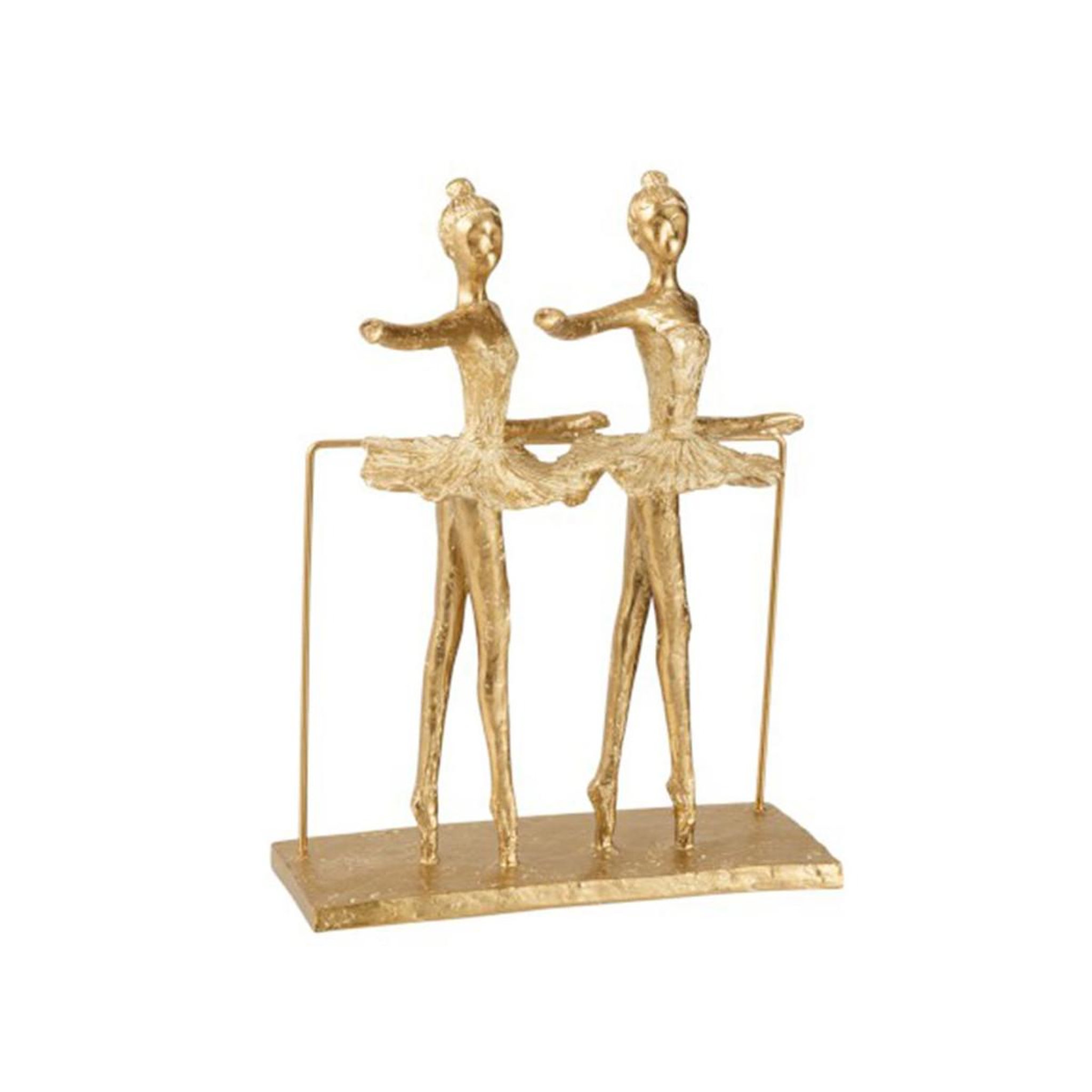 J-LINE Statuette déco  2 ballerines  30cm or