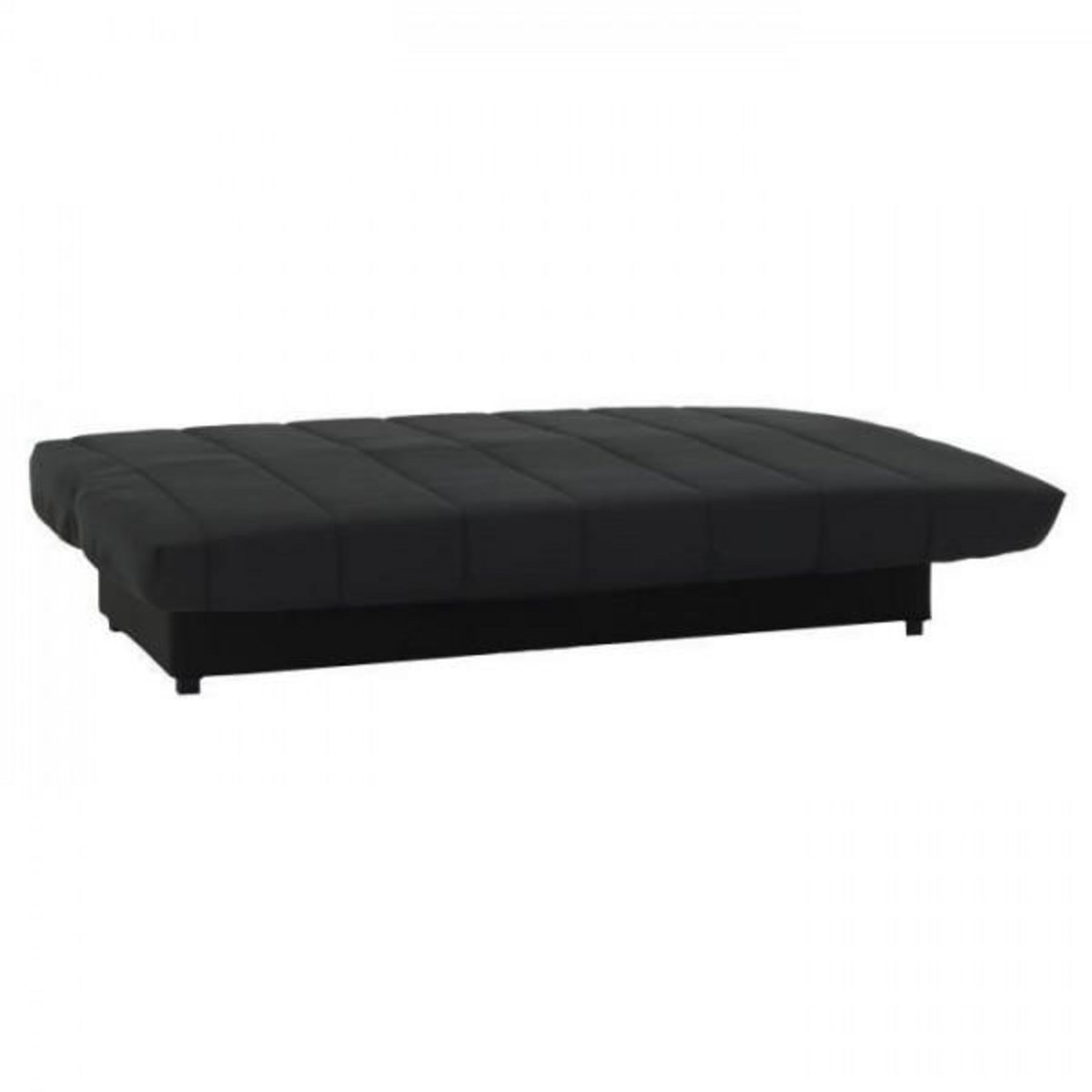 MARKET24 Banquette clic clac 3 places - Tissu noir - Style Contemporain - L 190 x P92 cm - MILA