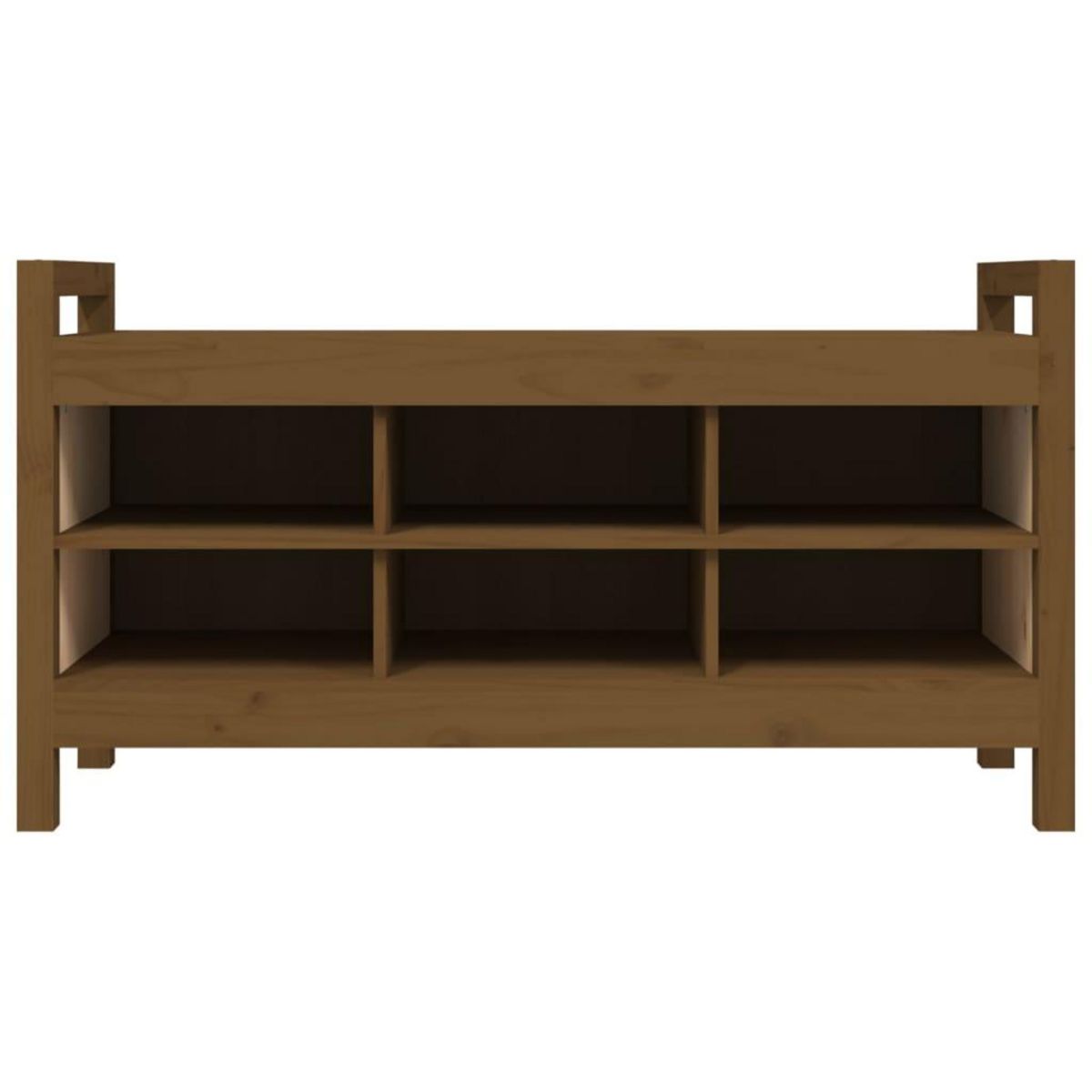 VIDAXL Banc d'entree Marron miel 110x40x60 cm Bois de pin massif