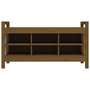 Voir la diapositive 3 : VIDAXL Banc d'entree Marron miel 110x40x60 cm Bois de pin massif