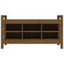 Voir la diapositive 3 : VIDAXL Banc d'entree Marron miel 110x40x60 cm Bois de pin massif