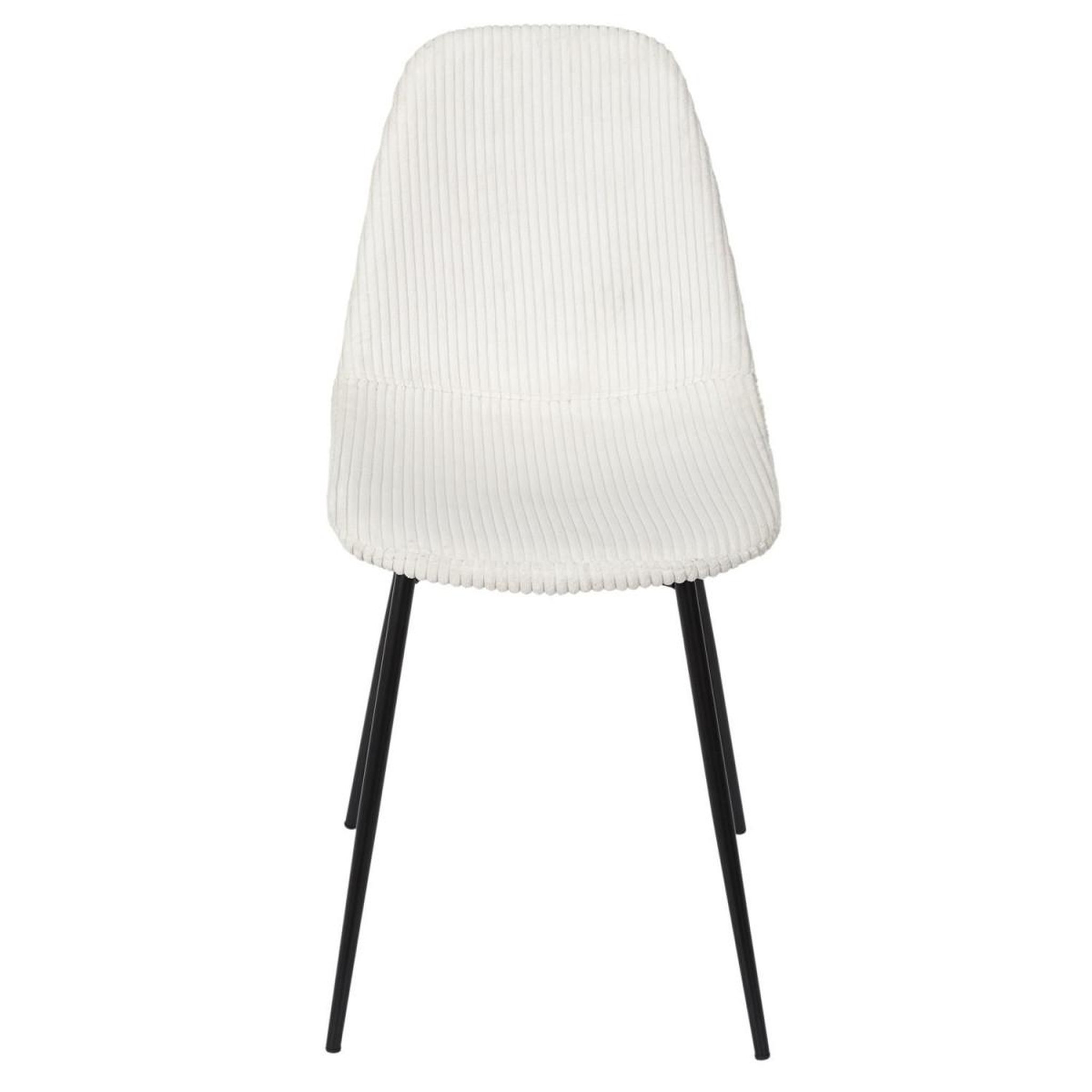 Voir la diapositive 3 : The Home Deco Factory Lot de 4 chaises côtelé  scott  85cm beige