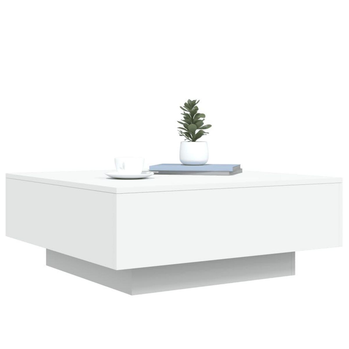 VIDAXL Table basse blanc 80x80x31 cm bois d'ingenierie