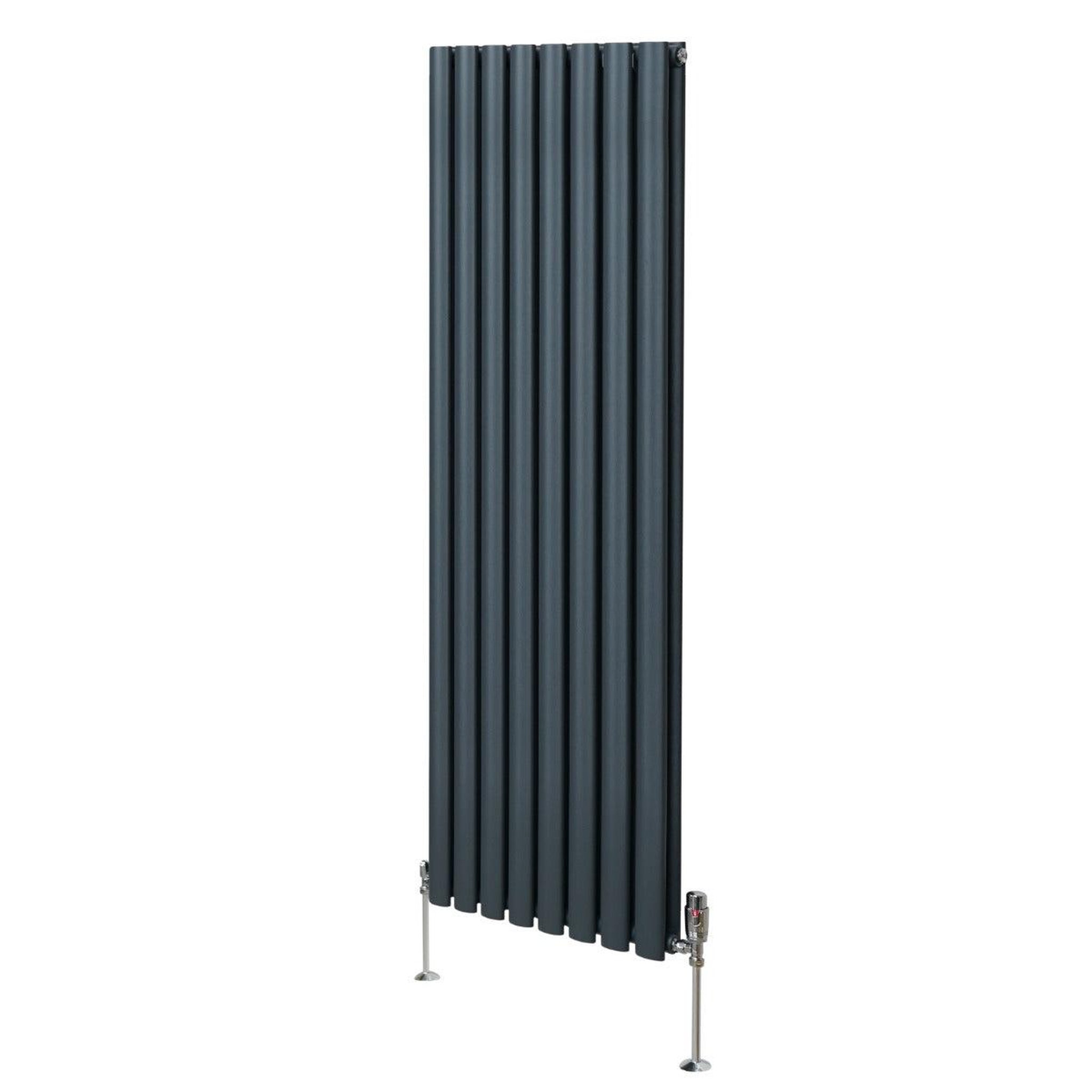 Voir la diapositive 1 : MONSTERSHOP Radiateur à colonnes ovales & robinet, 2 panneaux - 1600 x 480 mm