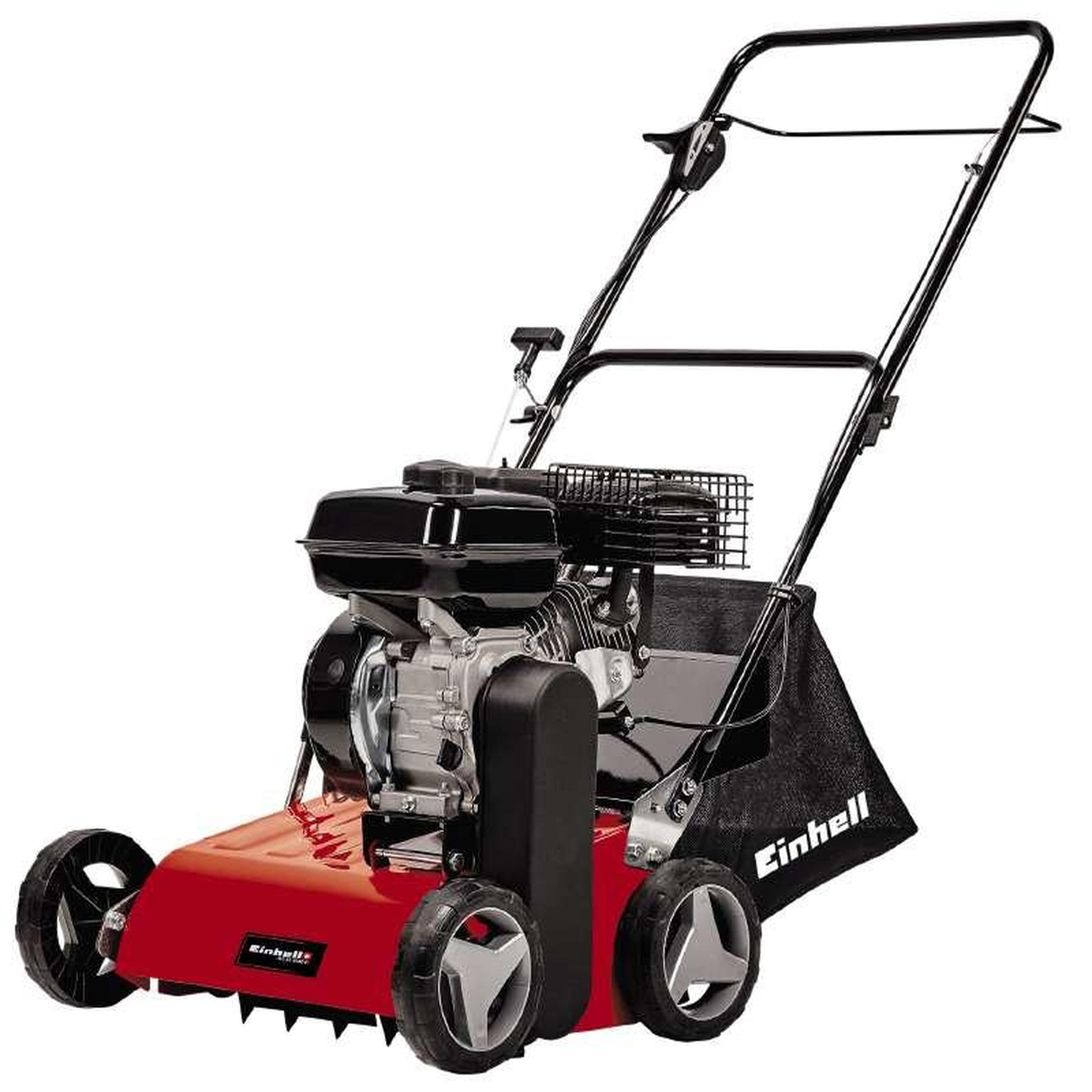 Einhell Scarificateur thermique 4 temps – 40 cm – 18 lames – bac 45 L – jusqu'à 1200 m²