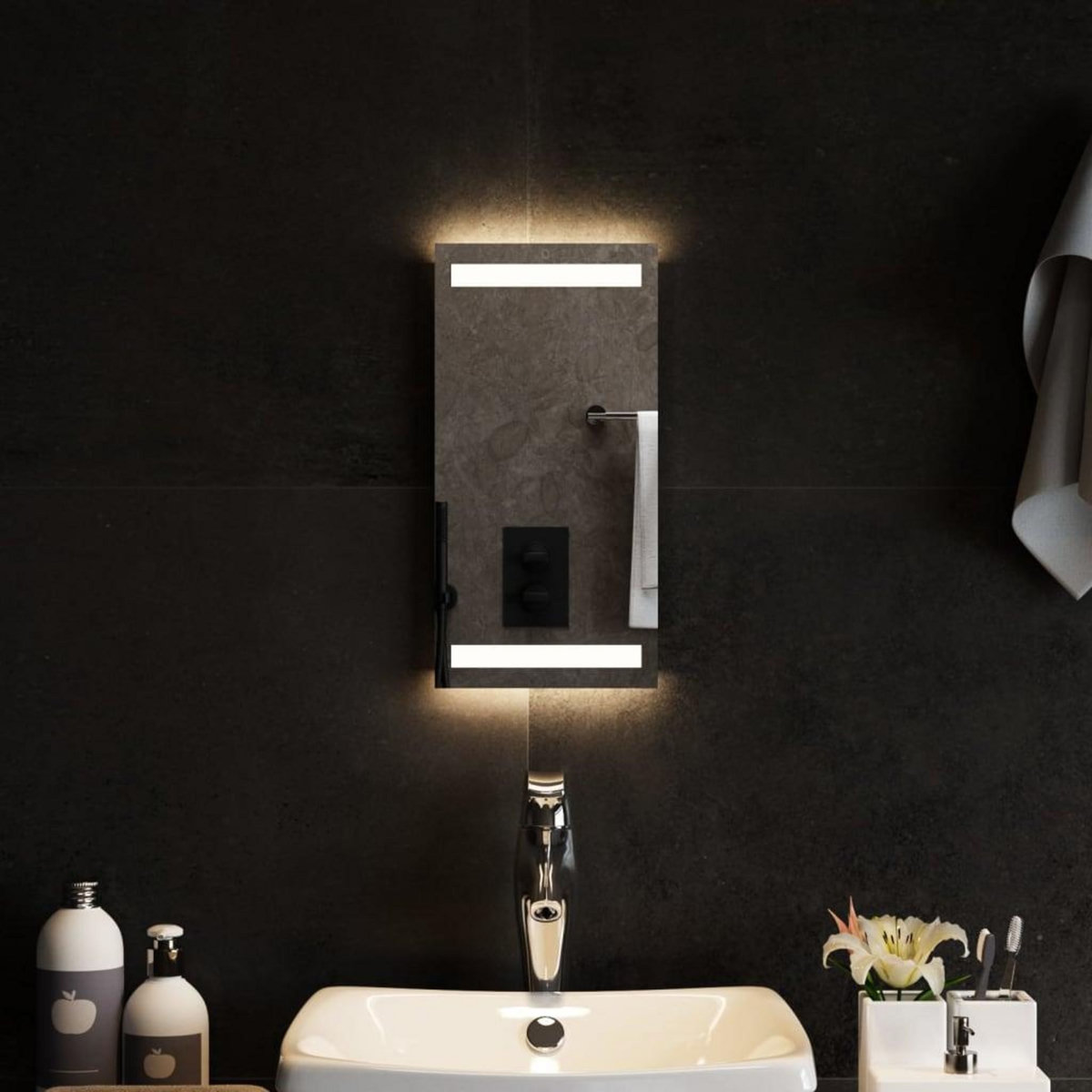 VIDAXL Miroir de salle de bain a LED 20x40 cm