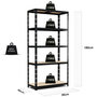 Voir la diapositive 3 : EUROSPEN Etagère de Rangement modulable et polyvalente pour atelier, garage, cave...Charges Lourdes180x90x40cm - Noir