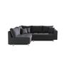 Voir la diapositive 6 : LISA DESIGN Rune - canapé d'angle - avec pouf d'appoint - 4 places - style scandinave - gauche