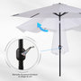 Voir la diapositive 6 : OUTSUNNY Parasol en métal rond polyester 180g/m² manivelle inclinable Ø 3 x 2,45 m blanc