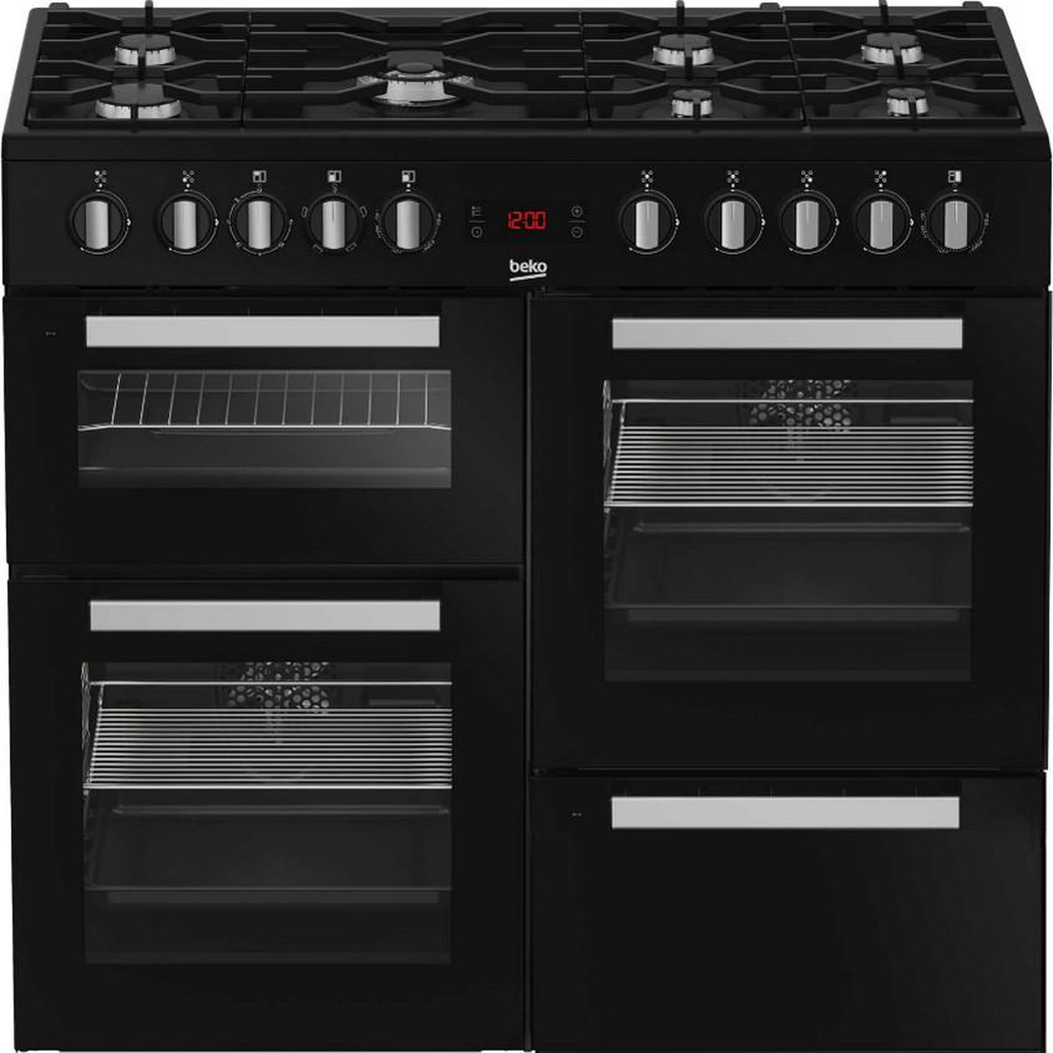 Beko Piano de cuisson gaz 159l 7 feux noir - pf335325db