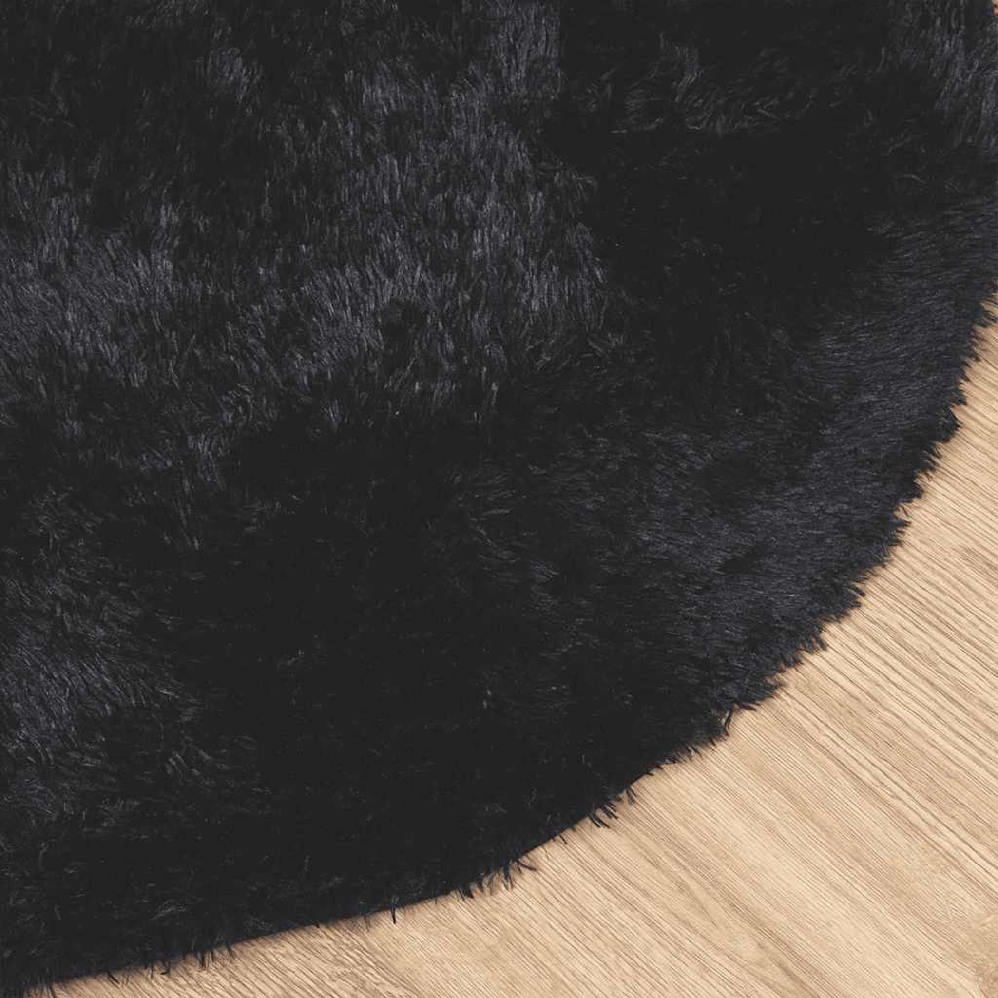 Voir la diapositive 4 : VIDAXL Tapis shaggy a poils longs NAVARRA noir 160x160 cm polyester