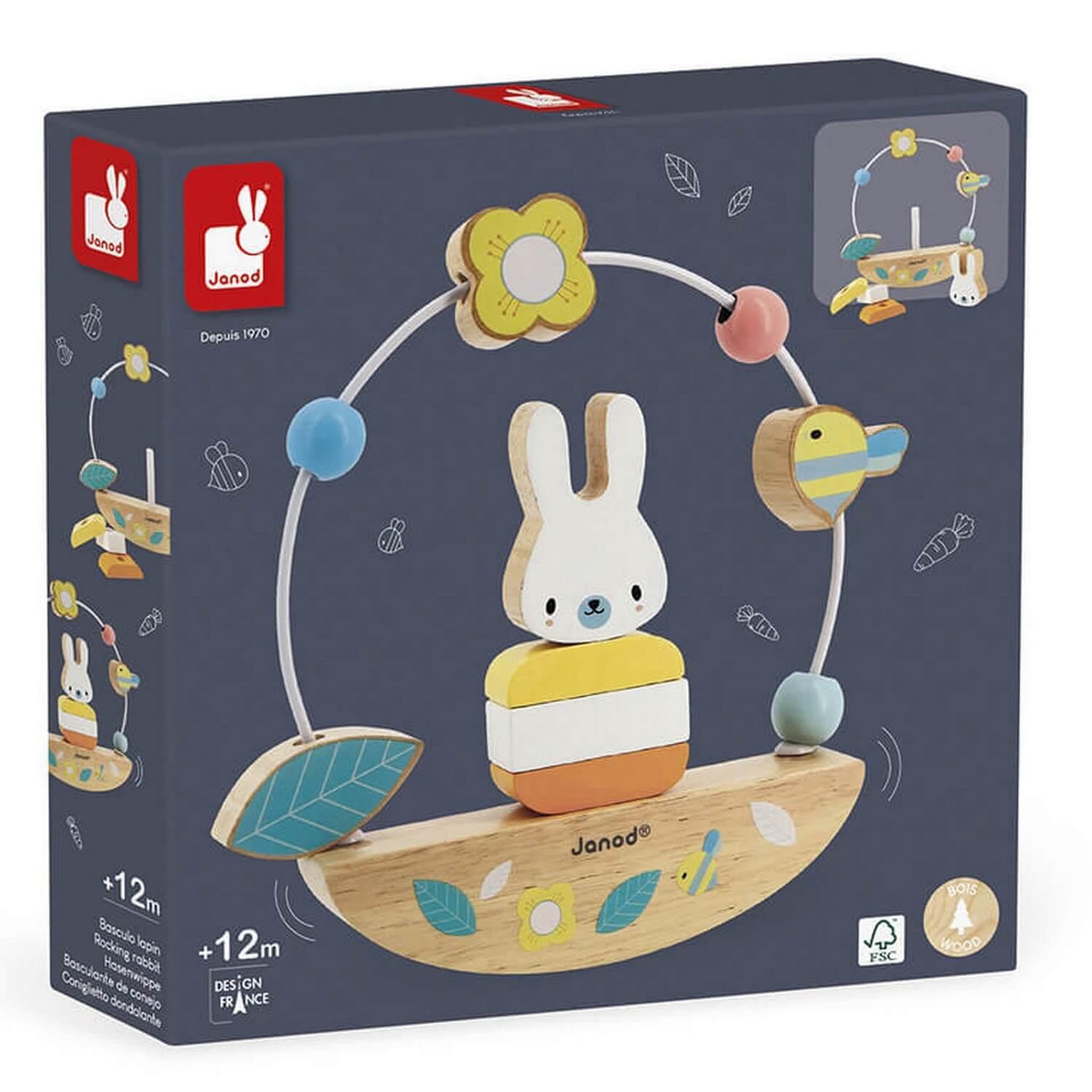 Voir la diapositive 4 : Juratoys-Janod Looping Basculo Lapin Pure