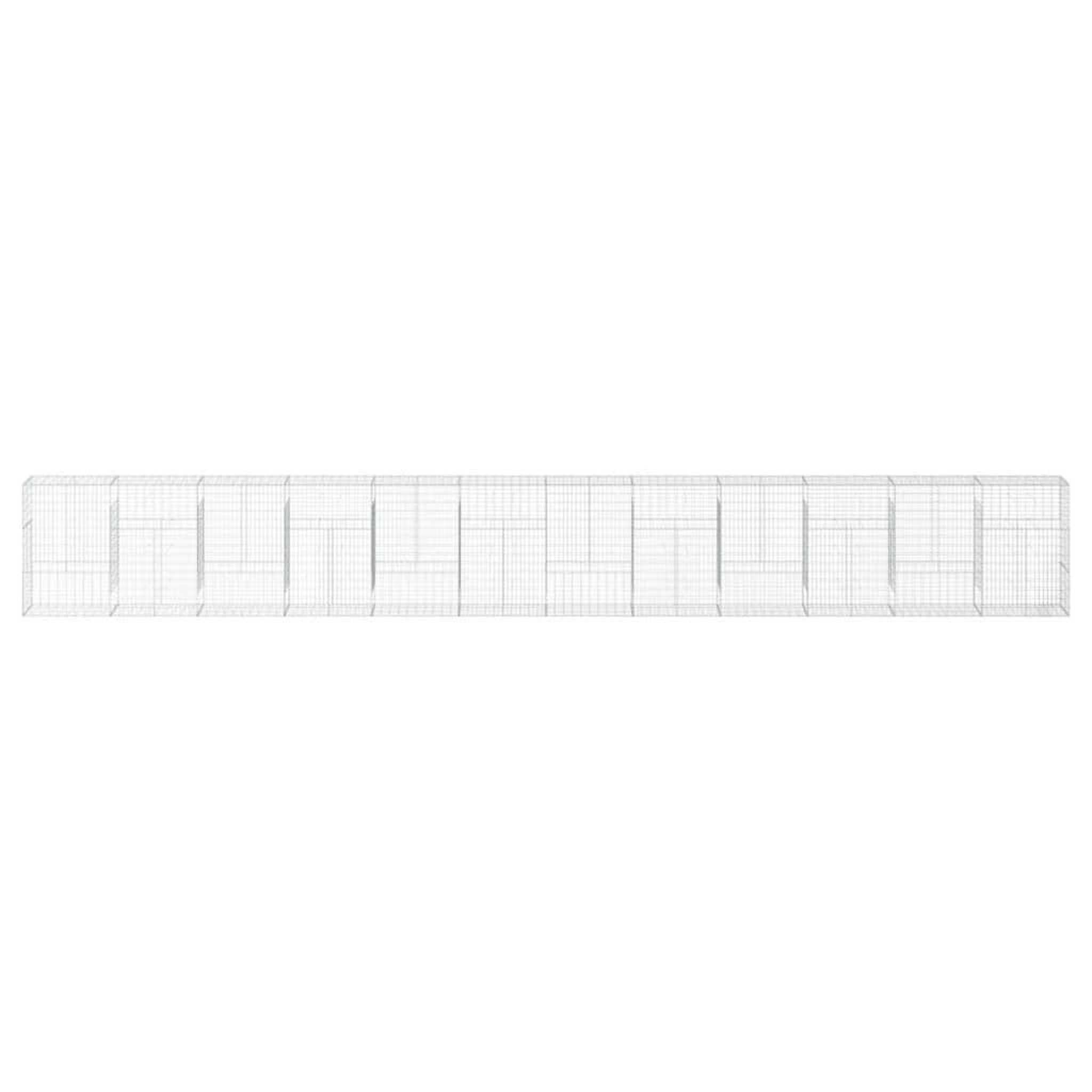 Voir la diapositive 3 : VIDAXL Panier gabion avec couvercle 1200x50x150 cm fer galvanise