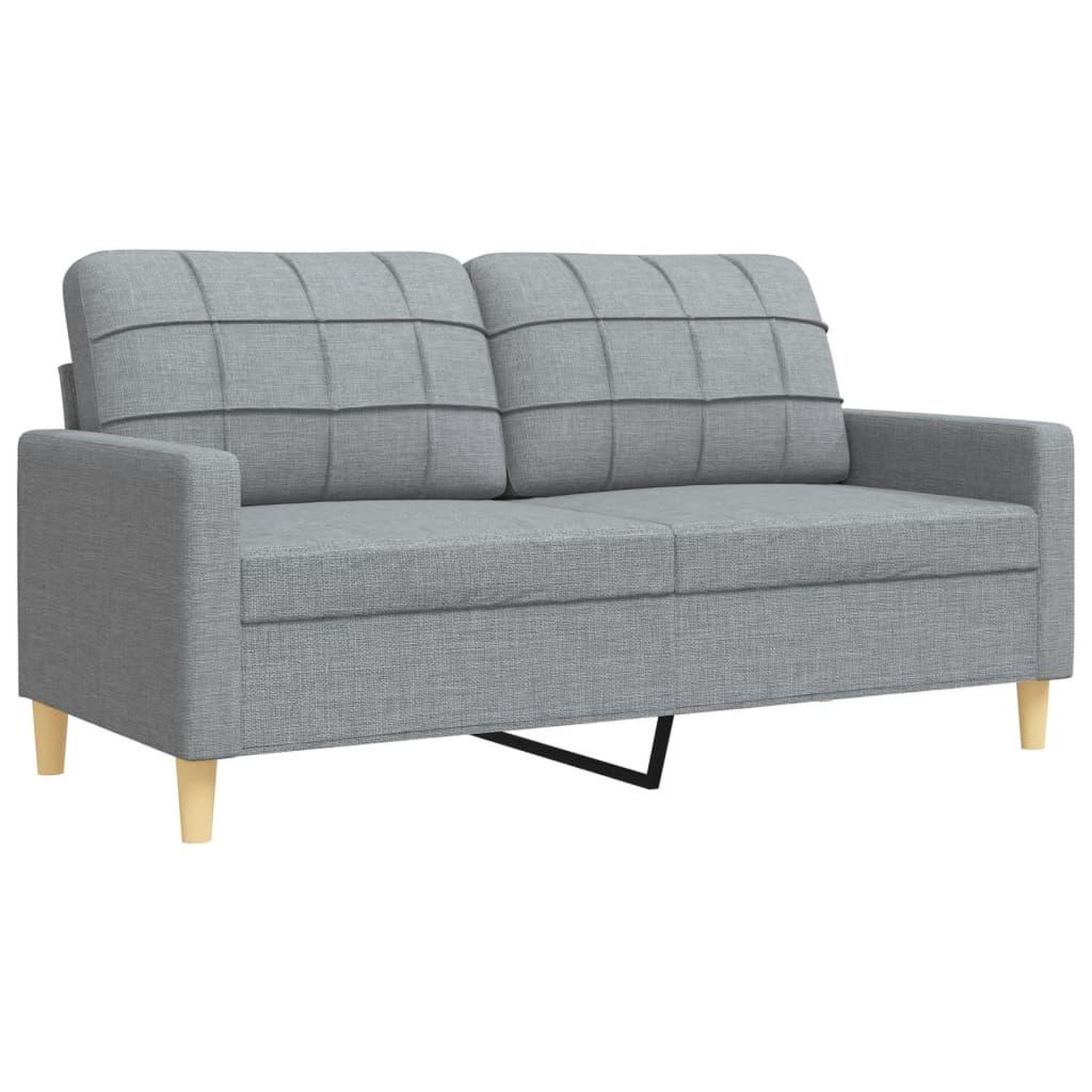 Voir la diapositive 5 : VIDAXL Ensemble de canapes 3 pcs coussins decoratifs gris clair tissu