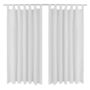 Voir la diapositive 1 : VIDAXL 2 pcs Rideau a Passant Micro Satin Blanc 140 x 245 cm