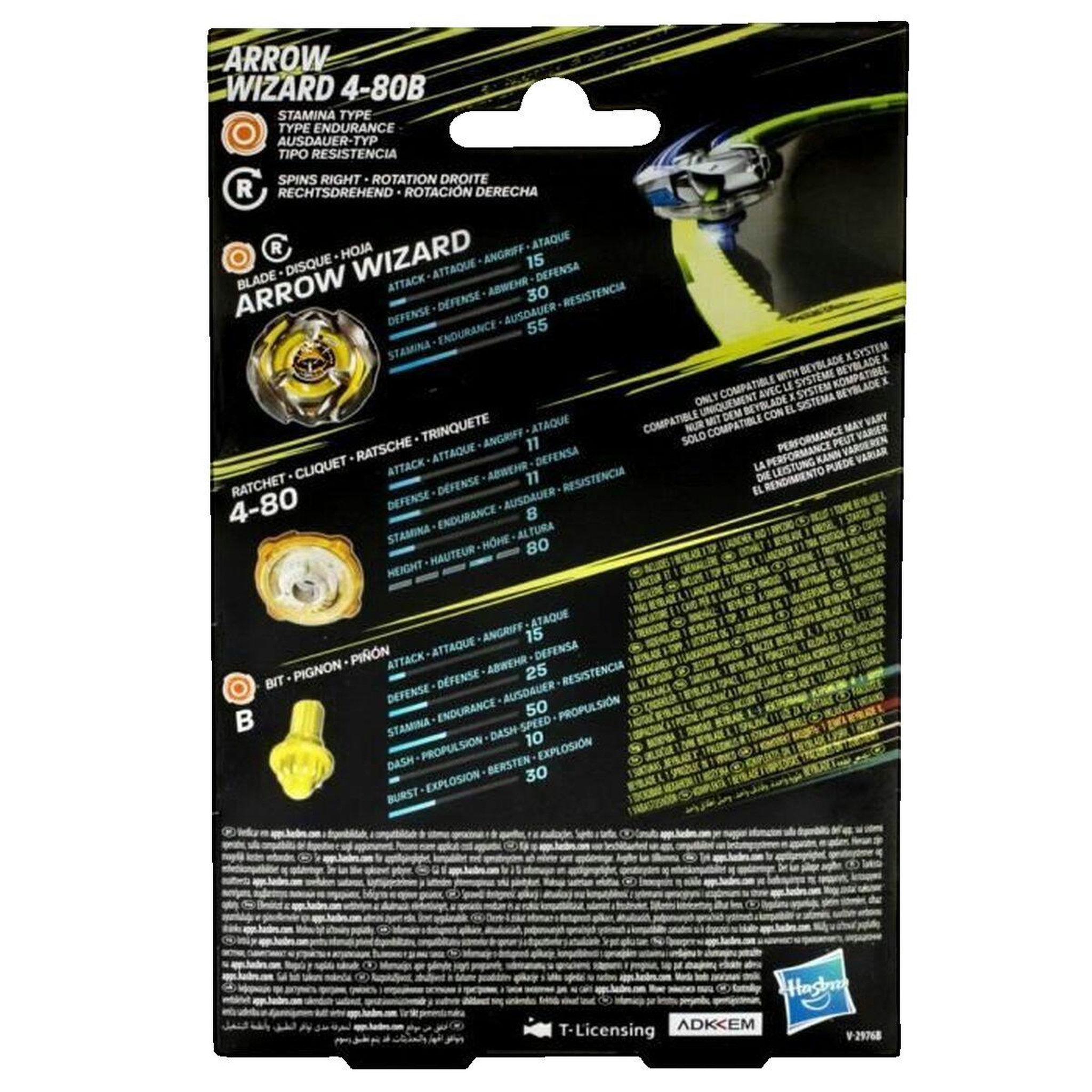 Voir la diapositive 2 : HASBRO Toupie Beyblade Hasbro Arrow Wizard 4-80B