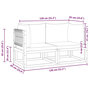 Voir la diapositive 6 : VIDAXL Canapes d'angle de jardin et coussins 2pcs bois massif d'acacia