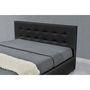 Voir la diapositive 5 : CONCEPT USINE Stucture de lit avec coffre de rangement 140 x 190 cm noir NEWINGTON