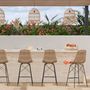 Voir la diapositive 6 : Rendez vous déco Lot de 2 chaises de bar 63 cm en résine tressé marron - Tiptur