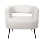 Voir la diapositive 1 : Habitat et Jardin Fauteuil en tissu bouclette  iris  - Blanc